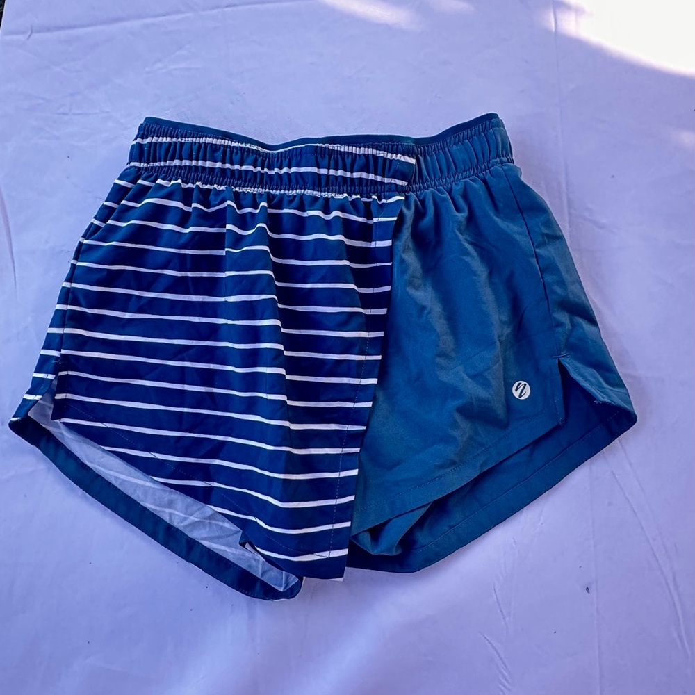 Active USA Blue and White Athletic Shorts